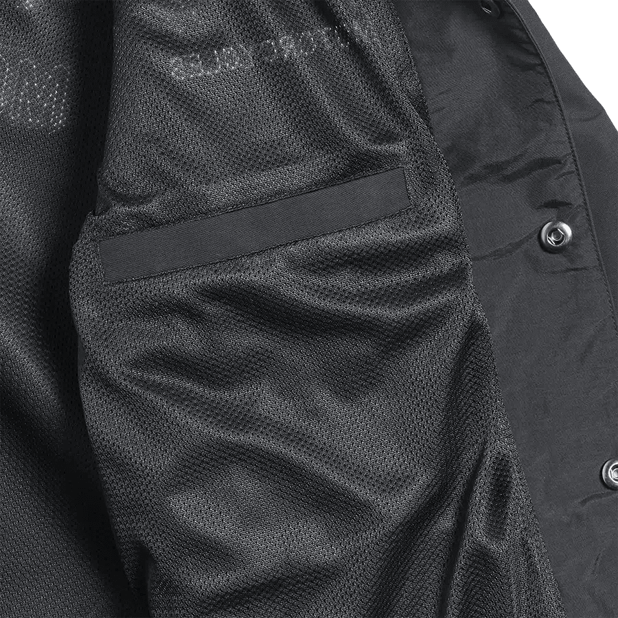 Triumph Carter Coach Jacket in Black, interior mesh lining and inner pocket