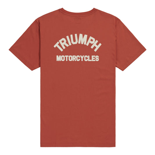 Triumph Ditchling Tee - Rust/Bone, back view