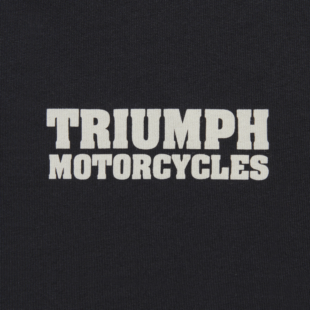 Triumph Hello Moto Tee Black, detail view