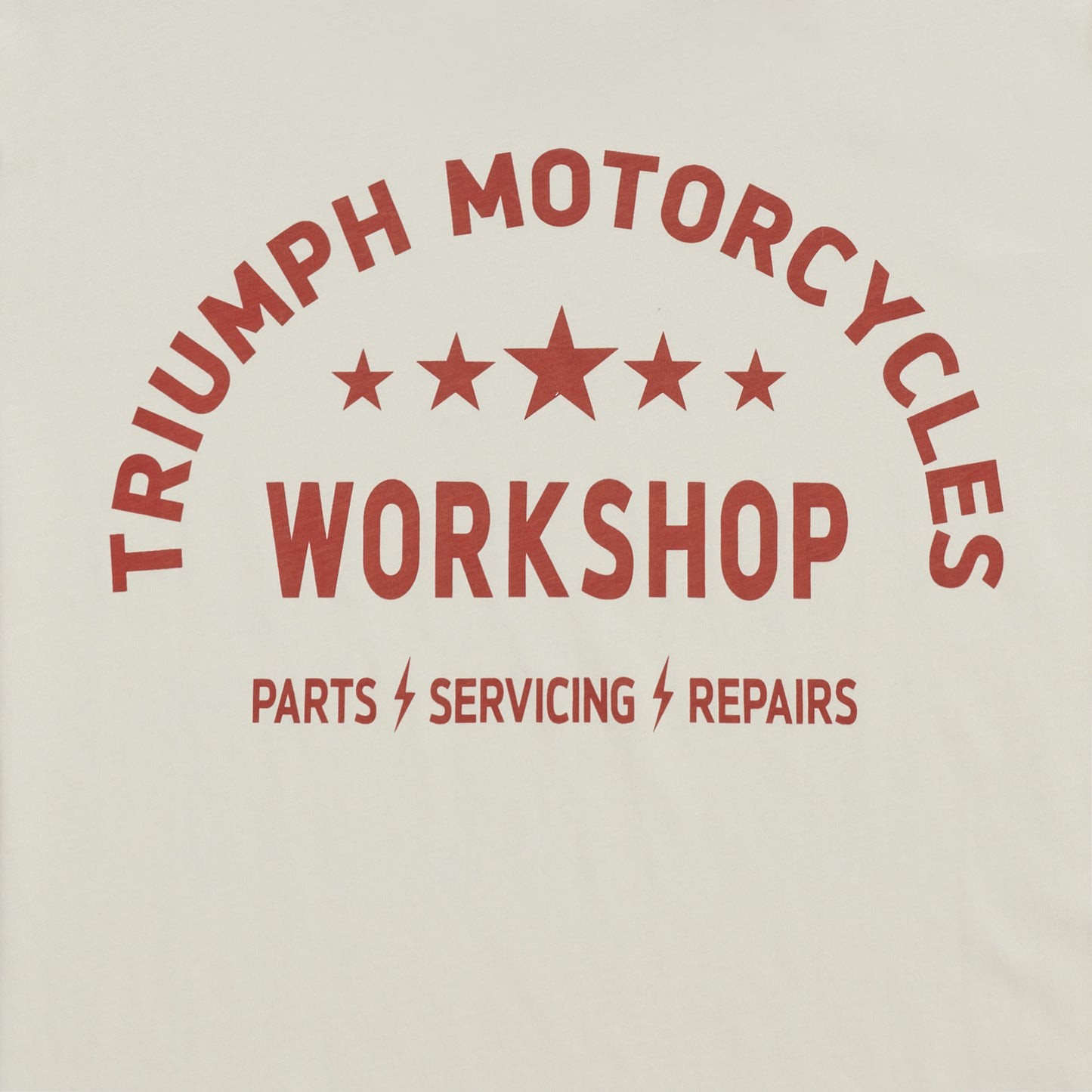 Triumph Fenland Tee Rust / Bone, detail view