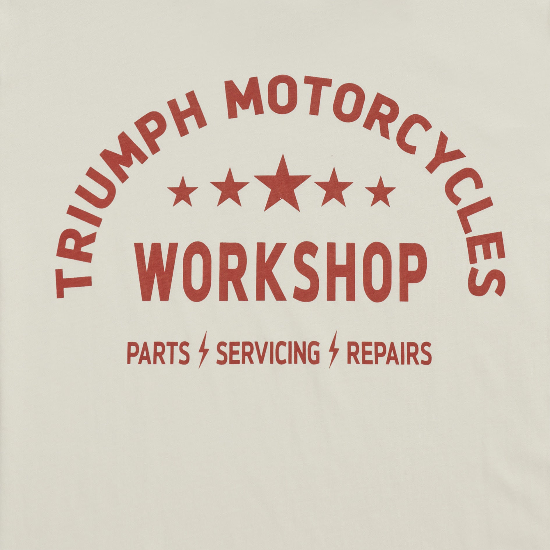 Triumph Fenland Tee Rust / Bone, detail view