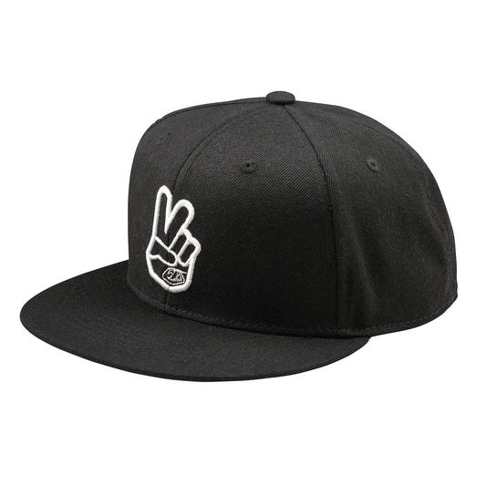 Flat Bill Snapback Peace Black