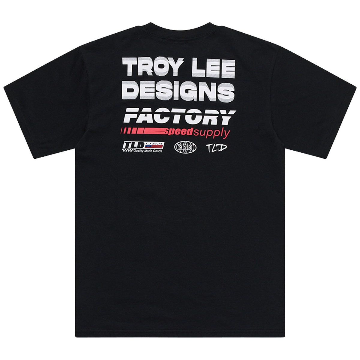 Short Sleeve Tee Troy Lee Designs Factory Racing Black / Reflective — view 2