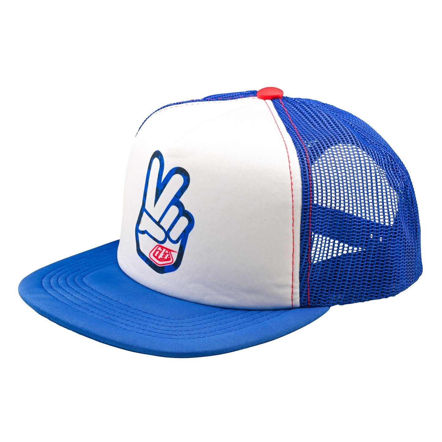 Troy Lee Designs Trucker Snapback Peace Out White / Blue