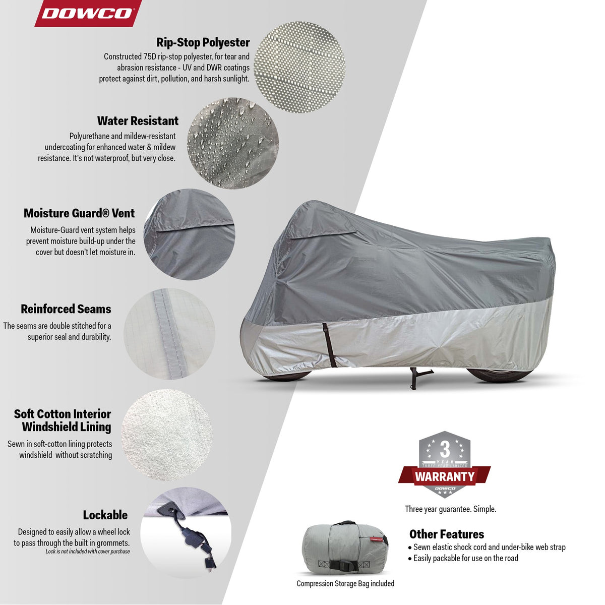 Dowco Guardian® Ultralite™ Plus Motorcycle Cover